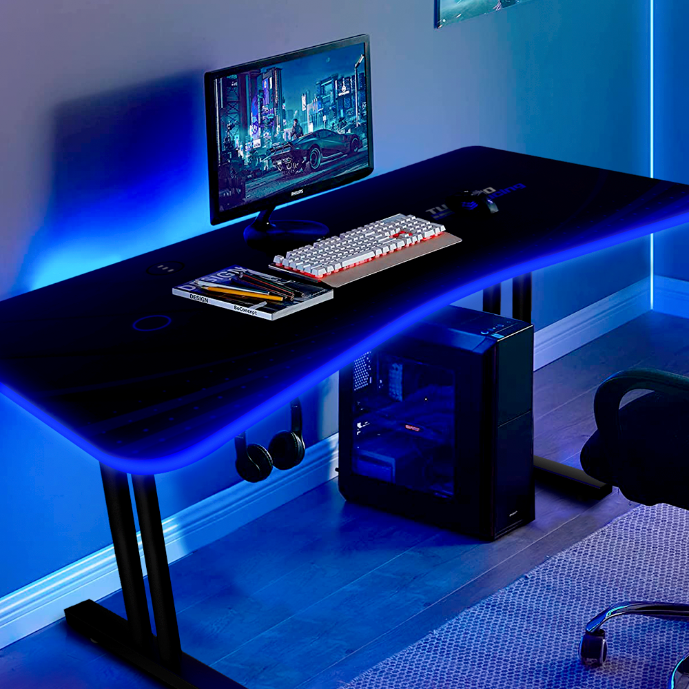 Blue Autodromo Desk With LED Lighting