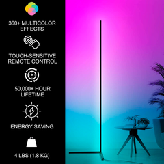 RGB LED Corner Floor Lamp