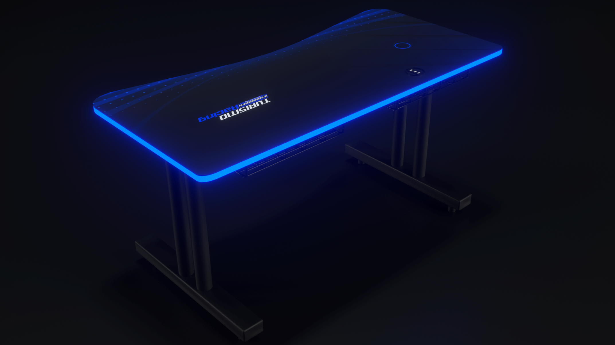 Blue Autodromo Desk With LED Lighting