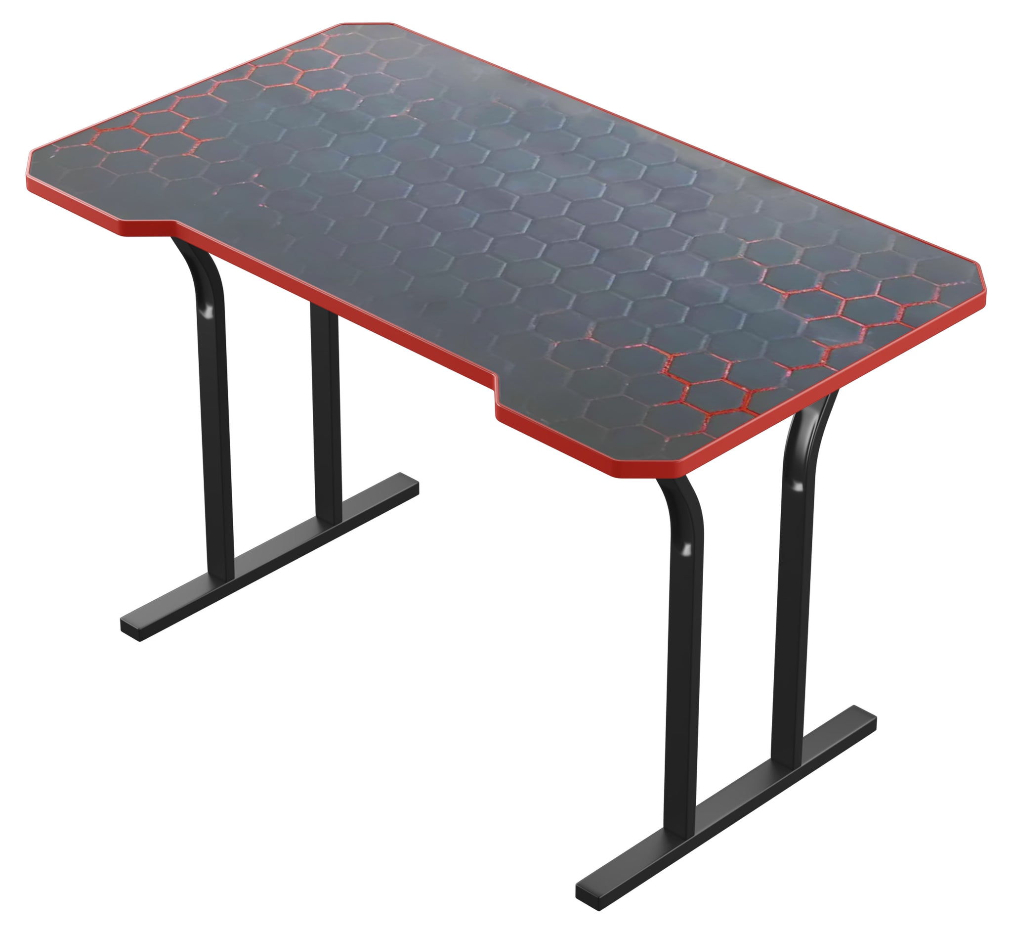 Red Decagon Gaming Desk